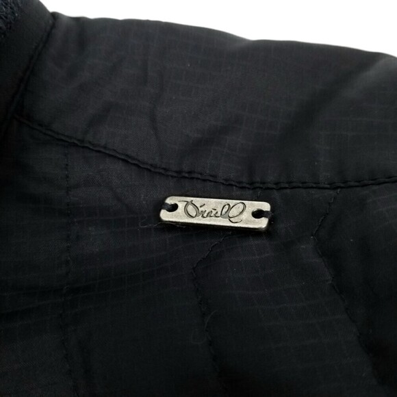 O'Neill Quilted Zip Bomber‎ Ribbed Knit Surf Jacket Mens Large Blue Black - Picture 4 of 7